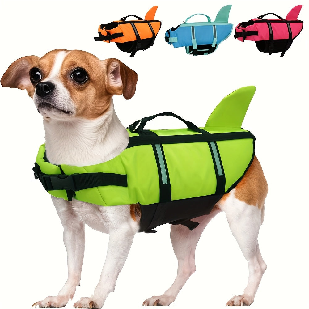 Gilet de Sauvetage Requin Réfléchissant Fluo pour Chiens