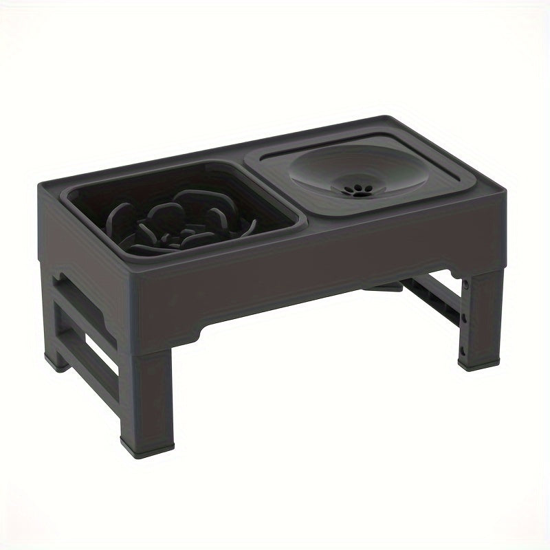 Double gamelle surélevée réglable avec bol anti-glouton