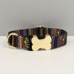 Collier pour Chien à Motif avec Boucle Os Dorée