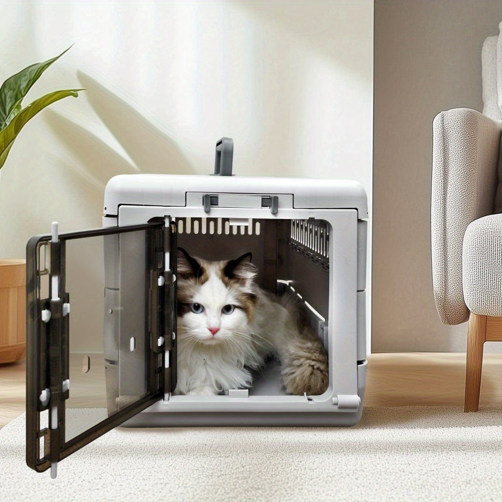 Cage de Transport Pliable pour Chat – Design Rigide & Aéré