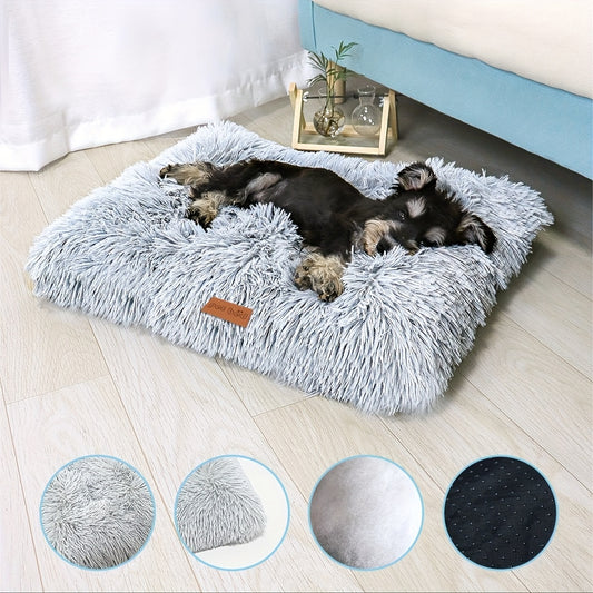 Coussin Carré en Fausse Fourrure pour Chien et Chat