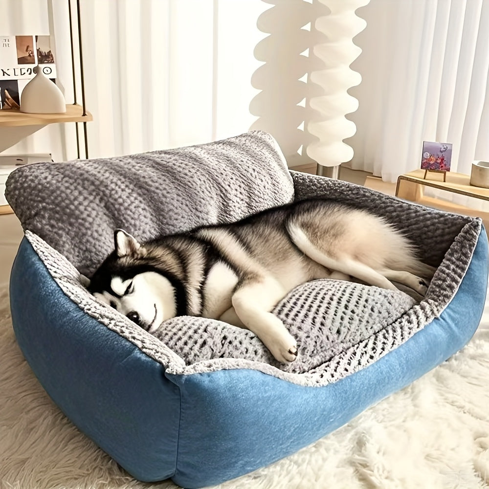 Canapé moelleux pour chien avec dossier surélevé