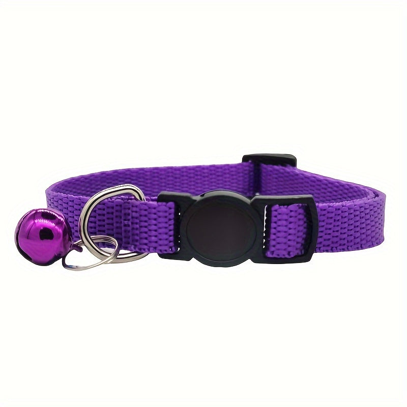Collier Ajustable pour Chats avec Boucle de Sécurité et Clochette