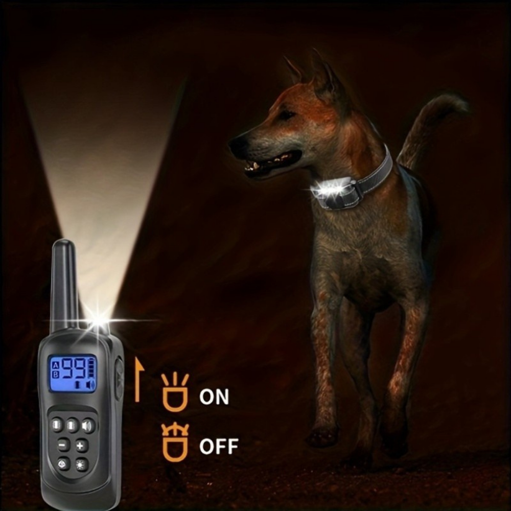 Collier de Dressage à Vibration avec Télécommande – 3 modes, lumière intégrée