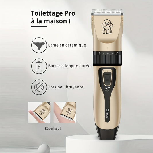 Tondeuse Électrique pour Poils d’Animaux Rechargeable USB