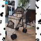 Poussette Pliable pour Chats et Petits Chiens