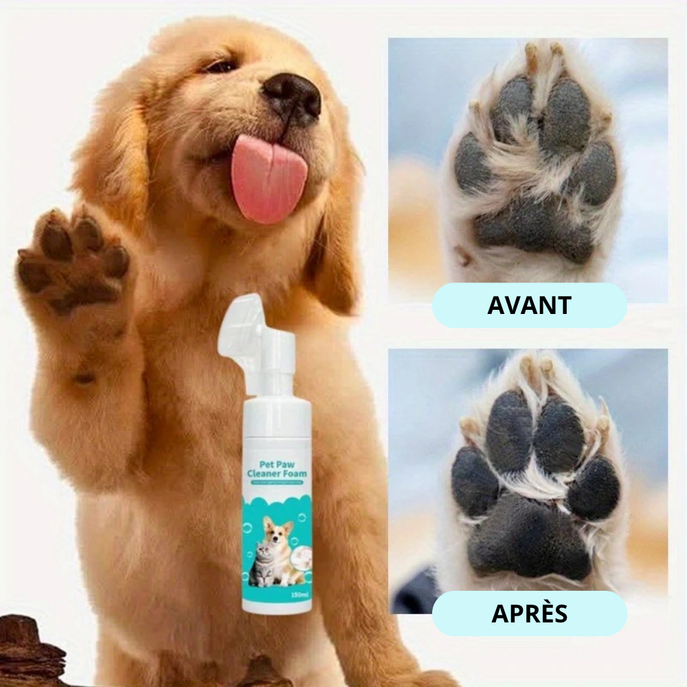Mousse Nettoyante Sans Rinçage pour Pattes d’Animaux