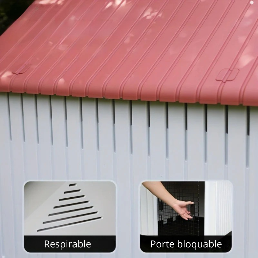 Niche Minimaliste Extérieure en Plastique Rigide pour Chien