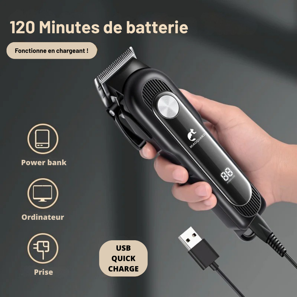 Tondeuse Silencieuse Rechargeable pour Chiens et Chats
