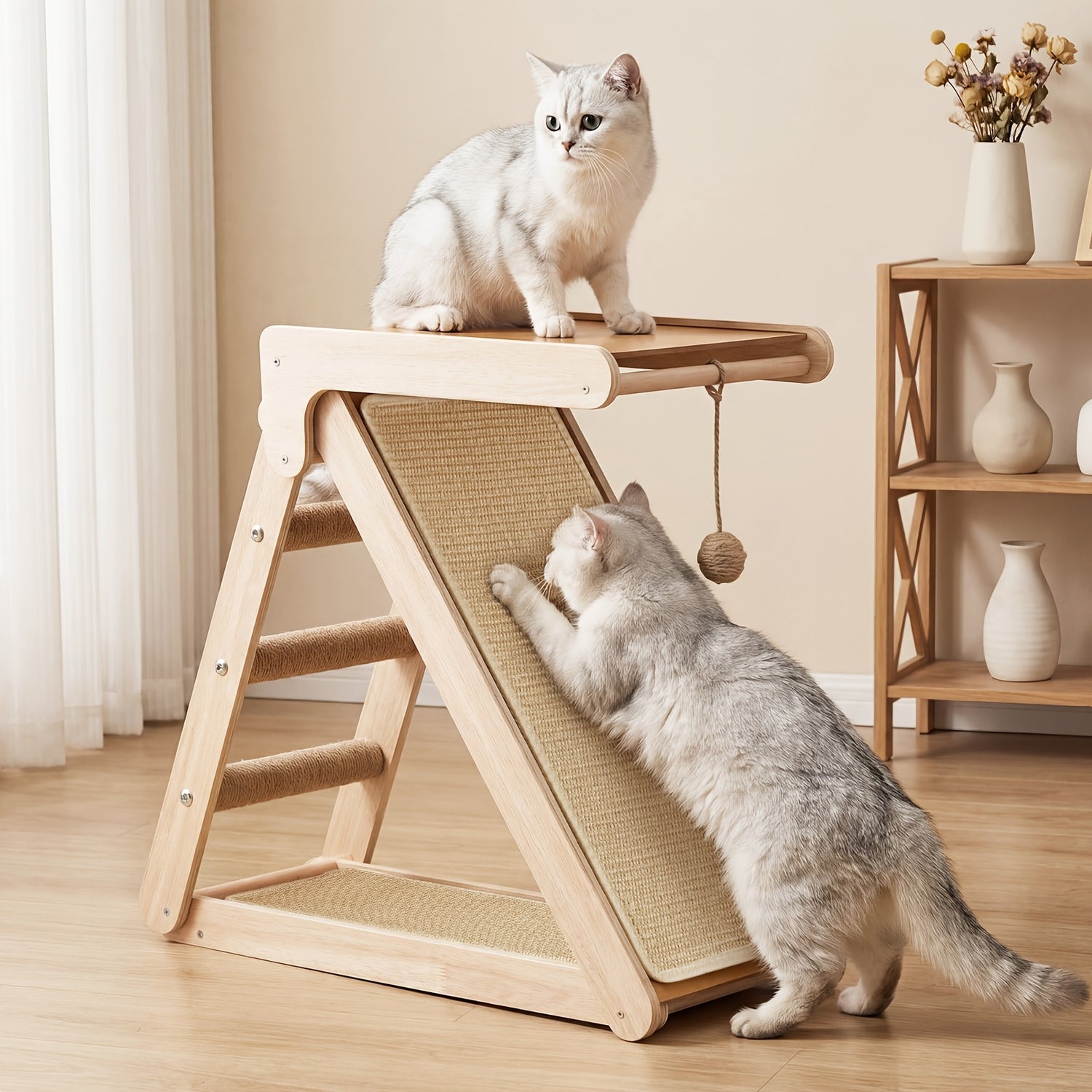 Griffoir pour chat avec plateforme d'escalade, présentation du produit