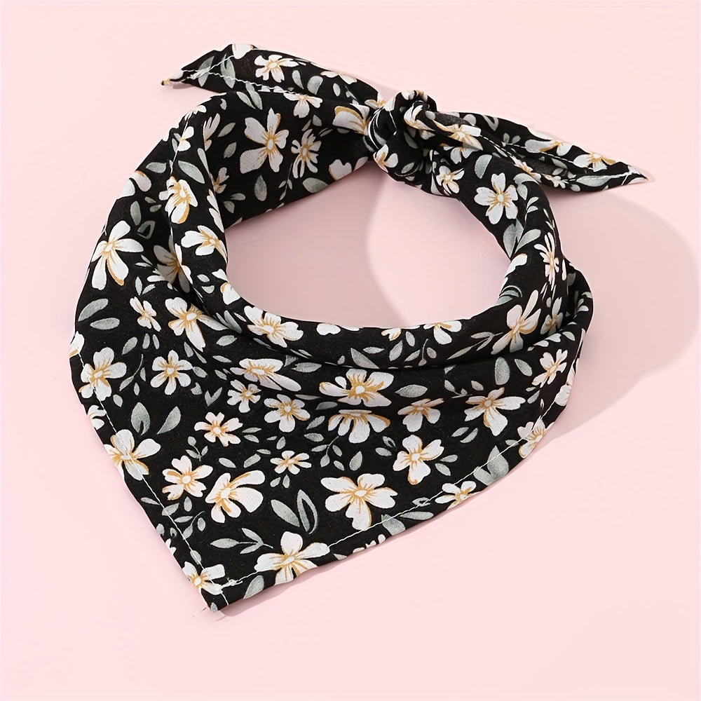 Bandana Fleuri à Nouer pour Chiens en Tissu Léger