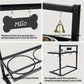 Support repas en métal ajustable avec gamelles inox pour Chien