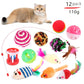 Pack Tunnel de Jeu Pliable Arc-en-Ciel pour Chat avec Jouets