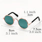 Pack 4 Paires de Lunettes Rétro Rondes en Métal pour Chats et Petits Chiens