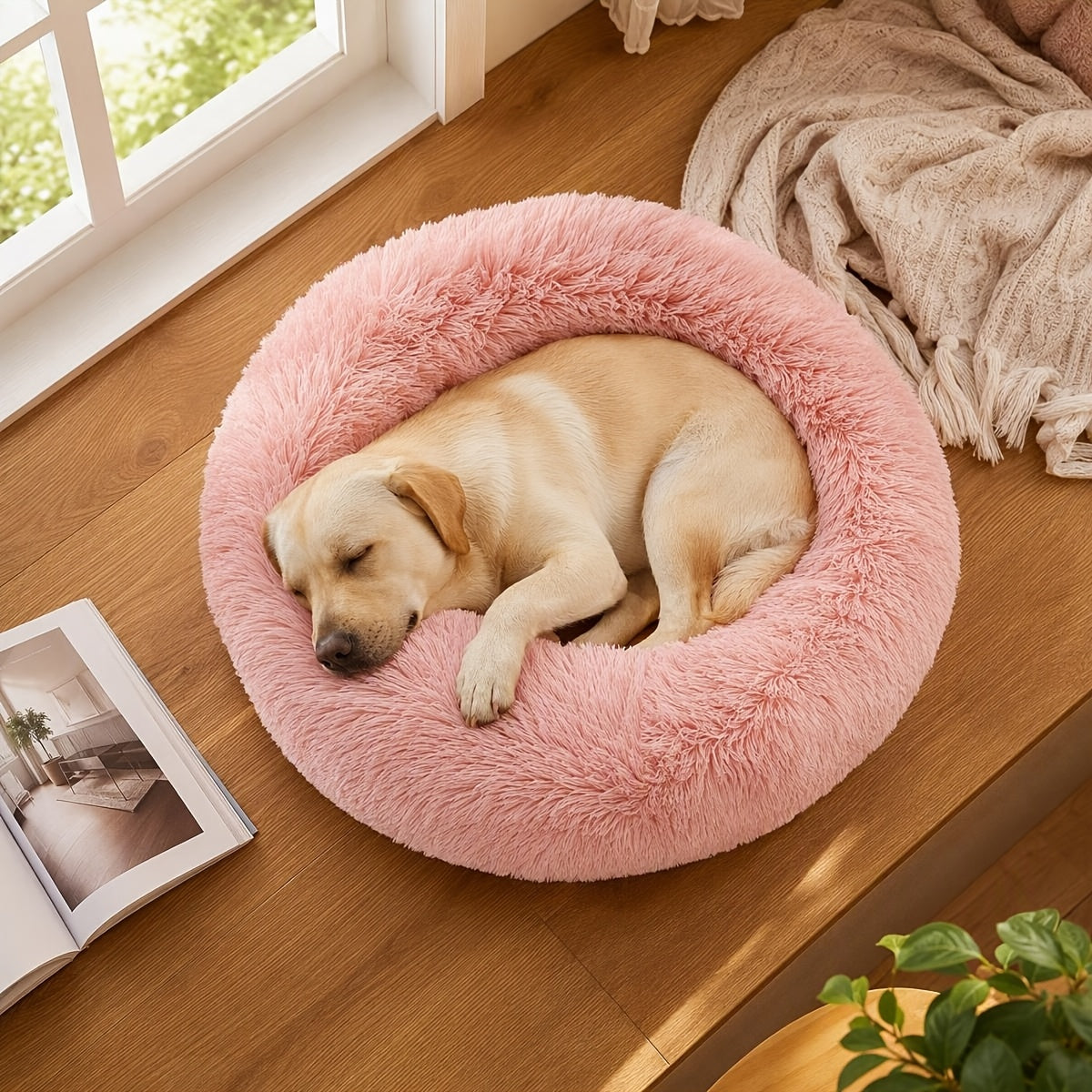 Panier apaisant rond pour grand chien