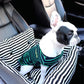 Siège auto lavable en toile rayée pour chien ou chat