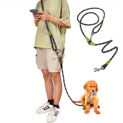 Laisse Mains Libres en Corde Réfléchissante pour Chien