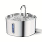 Fontaine 2.2L inox ultra-silencieuse pour chat & petit chien en acier inoxydable