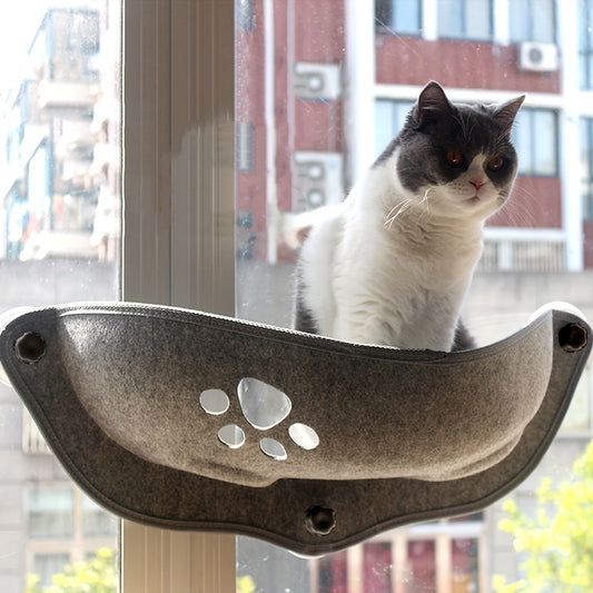 Hamac de Fenêtre en Forme de Croissant pour Chat