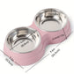 Gamelle Double Antidérapante Inox pour Chiens et Chats – 120ml