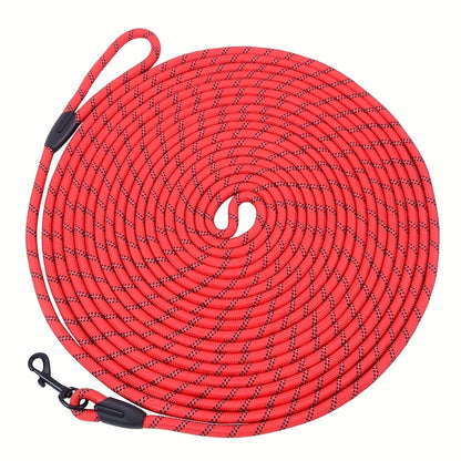 Longe d’entraînement Réfléchissante en Corde Tressée – 4,5M/6M pour Chien