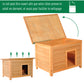 Niche en Bois Élevée PawHut avec Toit Bitumé Incliné