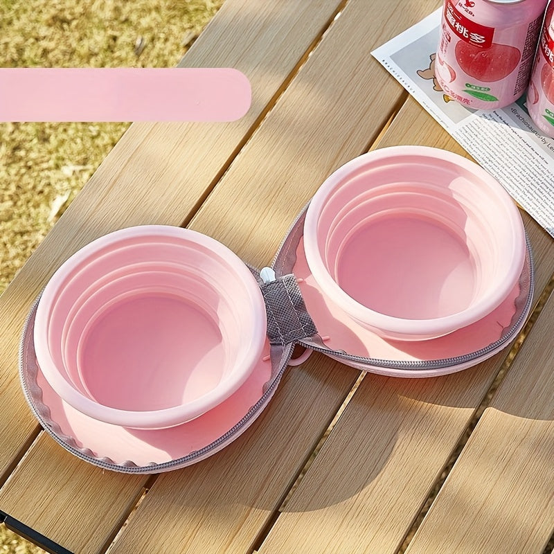 Gamelle double pliable en silicone pour voyage