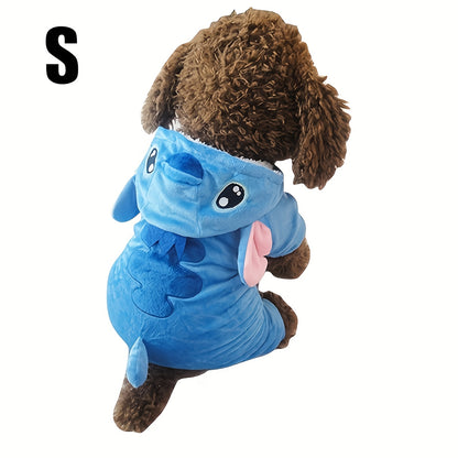 Costume Stitch Bleu pour Petits Chiens avec Capuche