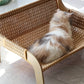 Canapé en rotin naturel pour petit chien ou chat