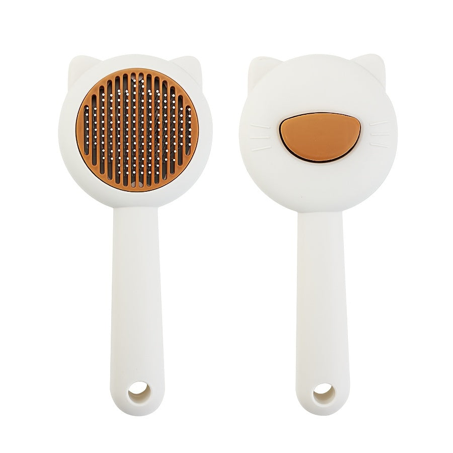 Brosse de toilettage auto-nettoyante pour chat