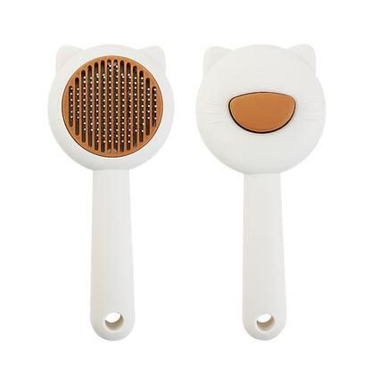 Brosse de toilettage auto-nettoyante pour chat