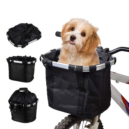 Panier avant pour chien à vélo pliable et amovible