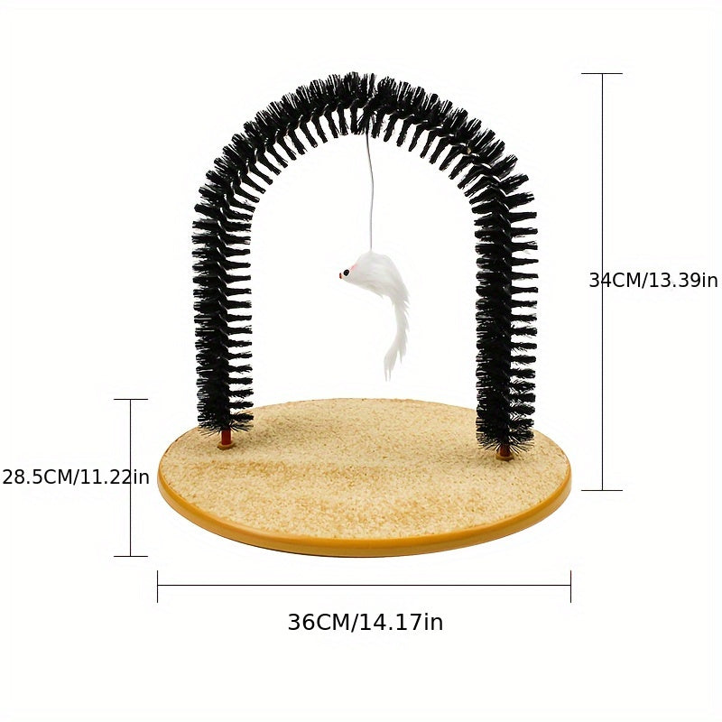 Arche de Toilettage et de Jeu pour Chat avec Souris Suspendue