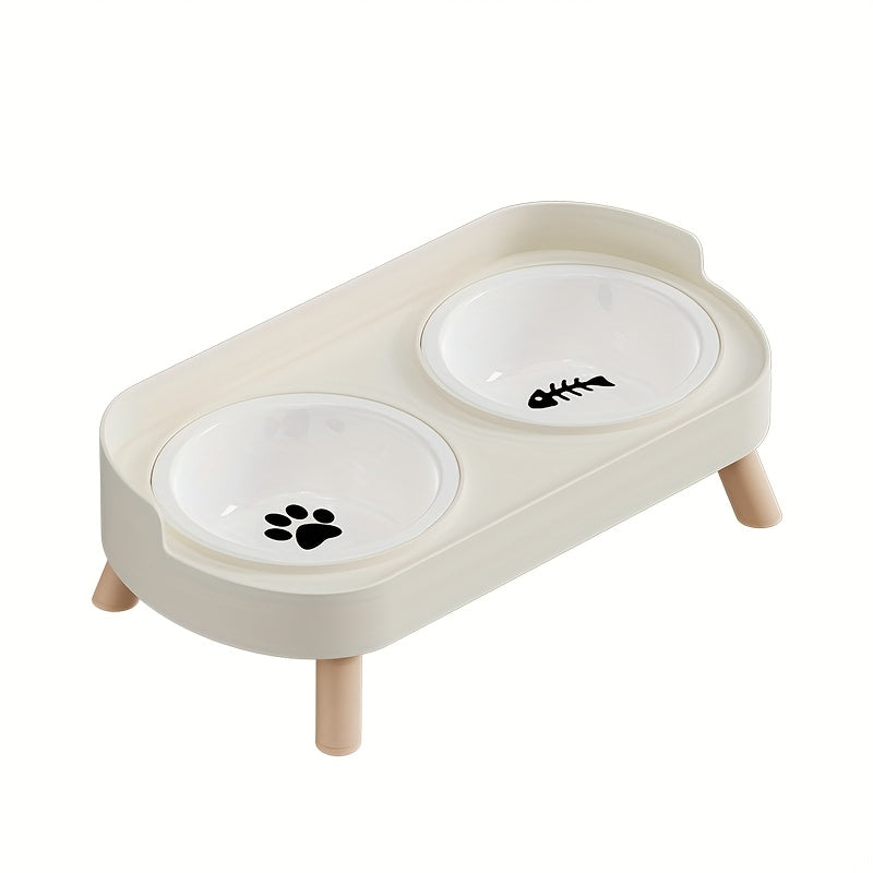 Gamelle Double Surélevée avec Pieds pour Chats et Chiens