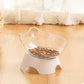 Gamelle Unique Inclinée Transparente Surélevée pour Chats – 13 cm