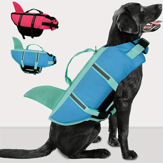 Gilet de Sauvetage Requin Réfléchissant Fluo pour Chiens