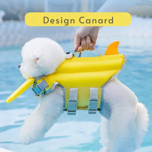 Gilet de Sauvetage Canard pour Chiens avec Poignée de Sécurité