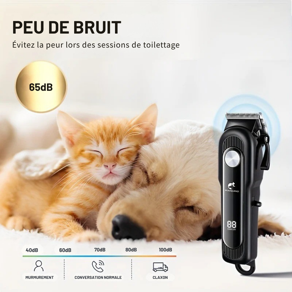 Tondeuse Silencieuse Rechargeable pour Chiens et Chats