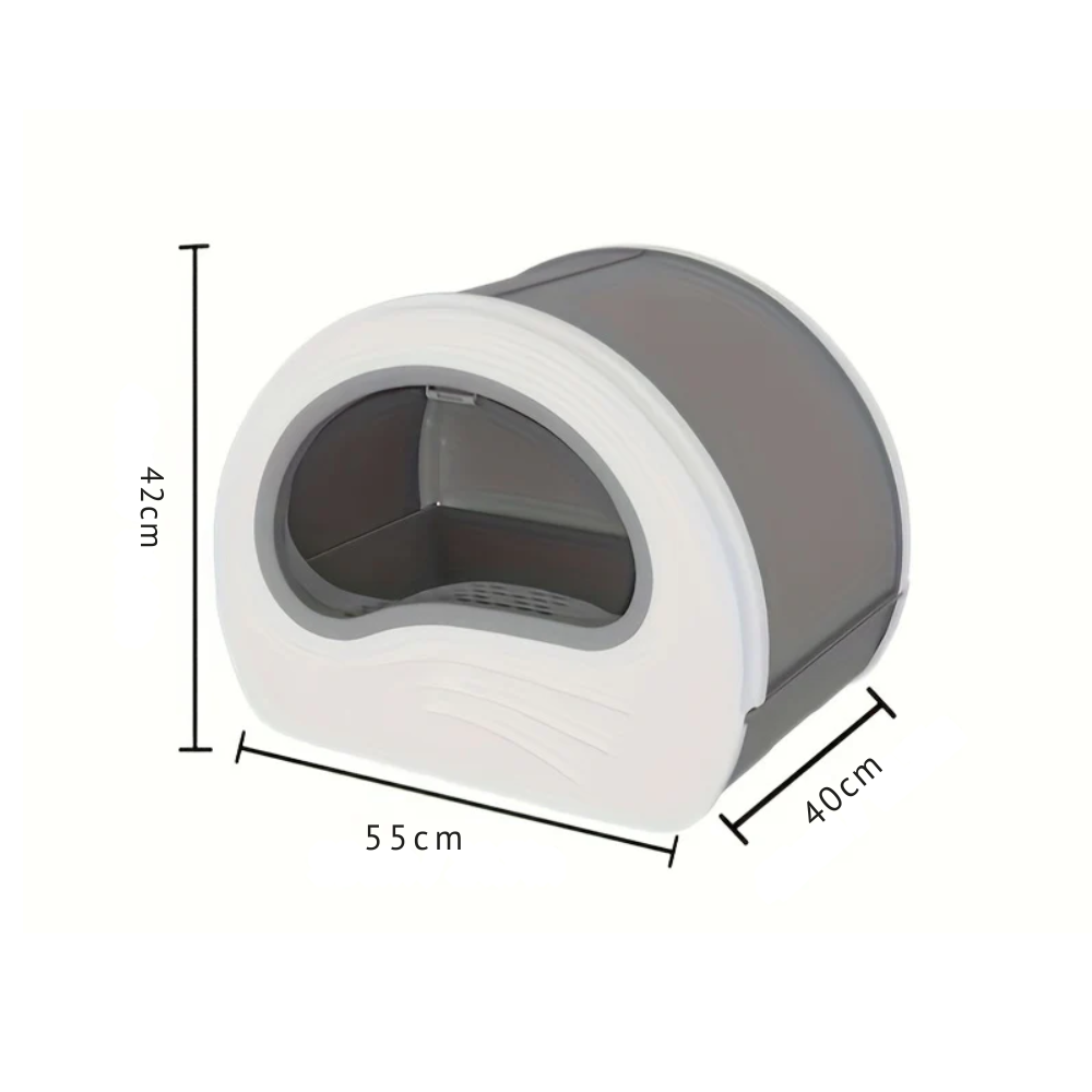 Bac à Litière Fermé Ovale Anti-Odeurs avec Pelle