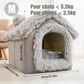 Maison douillette en forme de chalet pour chat et petit chien