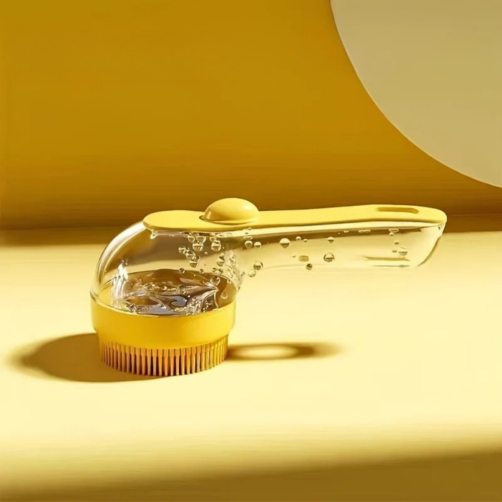 Brosse de Bain Ergonomique avec Long Manche pour Chiens et Chats