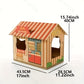Maison en Carton Style "Mew Donald's" avec Griffoir Intégré pour Chat