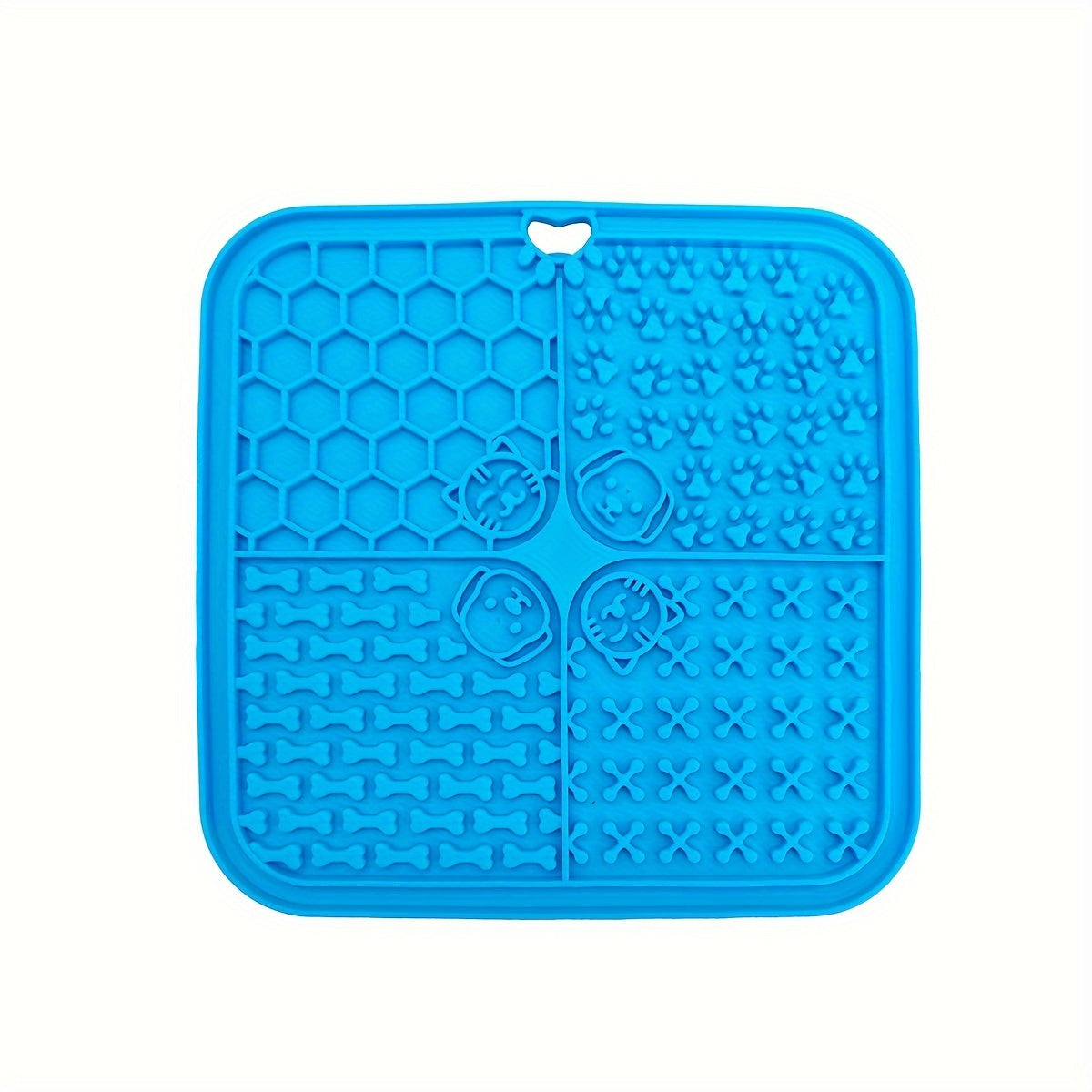 Tapis à Lécher Carré Silicone à Ventouses pour Chien