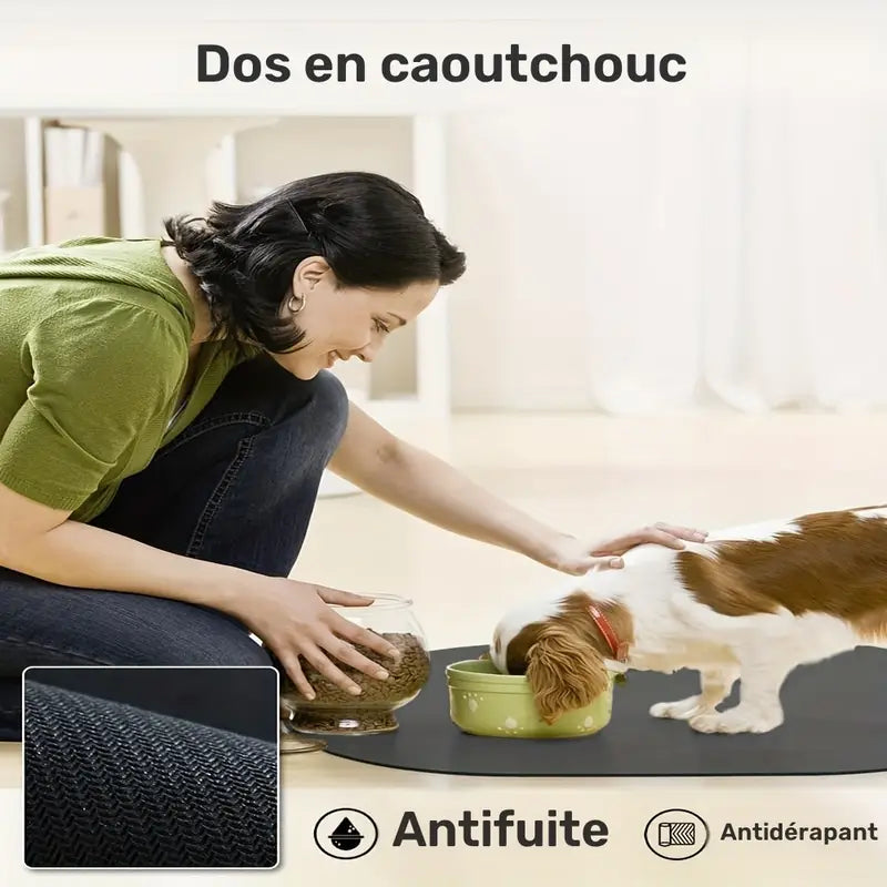 Tapis absorbant en diatomite pour gamelle chien & chat
