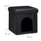 Pouf pour chien noir, ronde, avec bord surélevé sur tout le pourtour