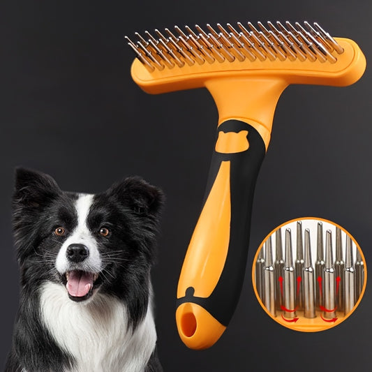 Brosse Démêlante à Double Rangée pour Chiens et Chats