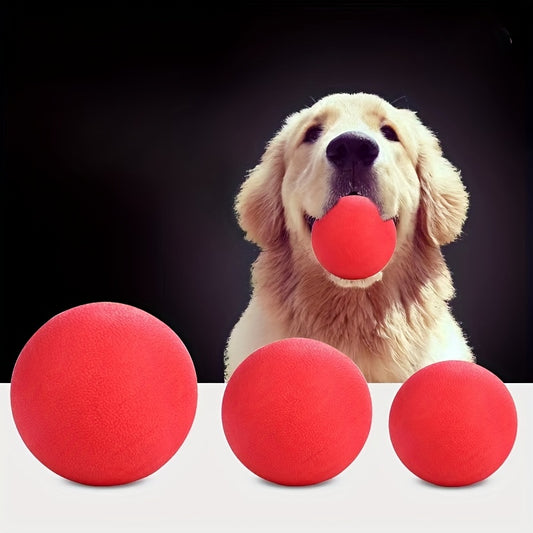 Balle à Mâcher Indestructible en Caoutchouc Rouge