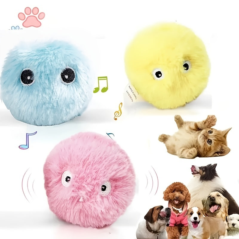 Balle en Peluche Interactive avec Sons d’Animaux Réalistes pour Chat