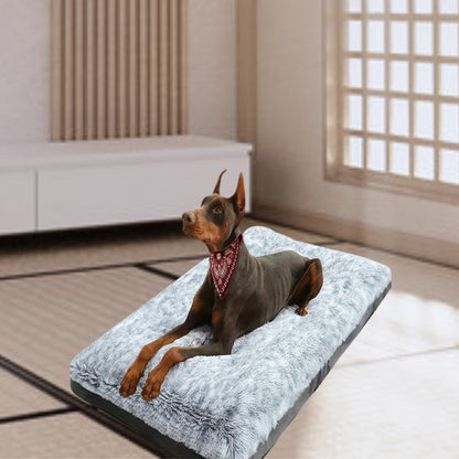 Matelas orthopédique pour Chien en fausse fourrure