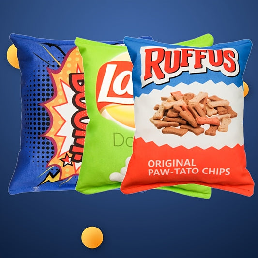 Peluche Chips pour Chiens – Jouet Sonore Sans Piles